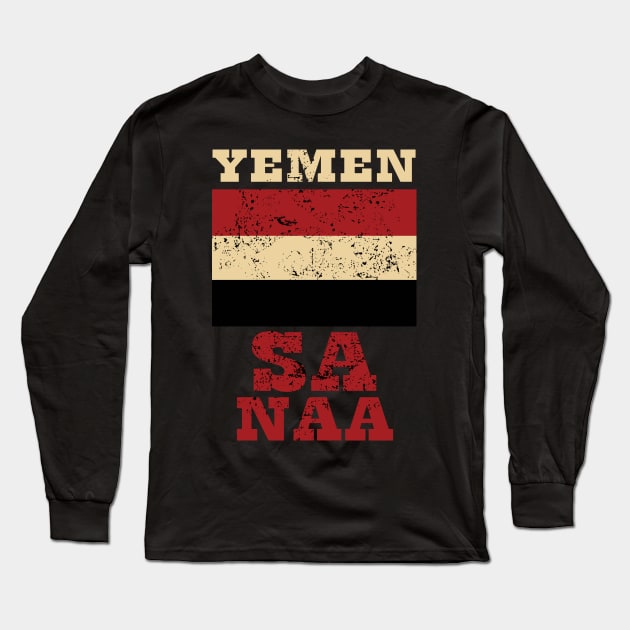 Flag of Yemen Long Sleeve T-Shirt by KewaleeTee